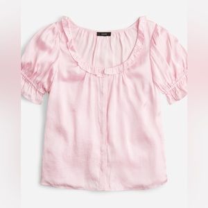 J.Crew Ruffle featherweight satin scoopneck top